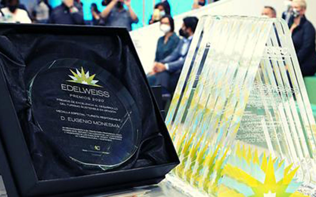 Imagen de los galardones de los Premios Edelweiss./ Clúster Turismo Sostenible de Aragón