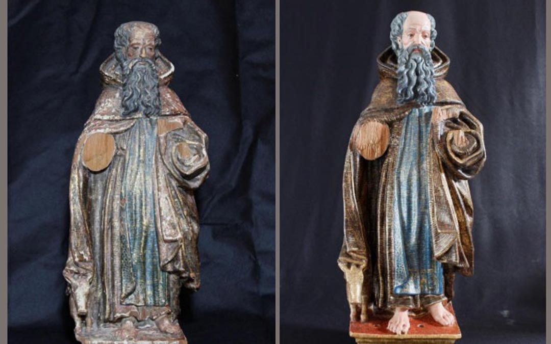 Antes (izquierda) y después (derecha) de la restauración./Comarca del Maestrazgo