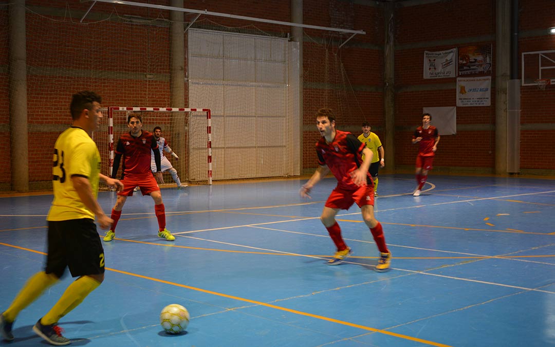 Momento del partido entre el Boca Híjar y Sala Quinto este sábado./I.M.