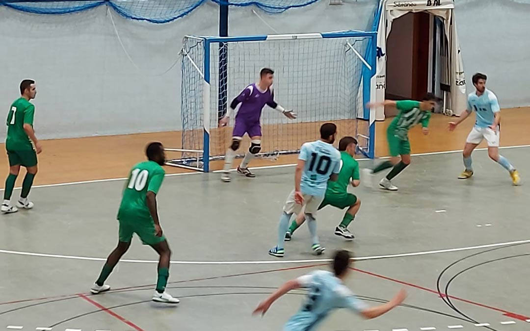 Momento del partido disputado este sábado./Caspe F.S.