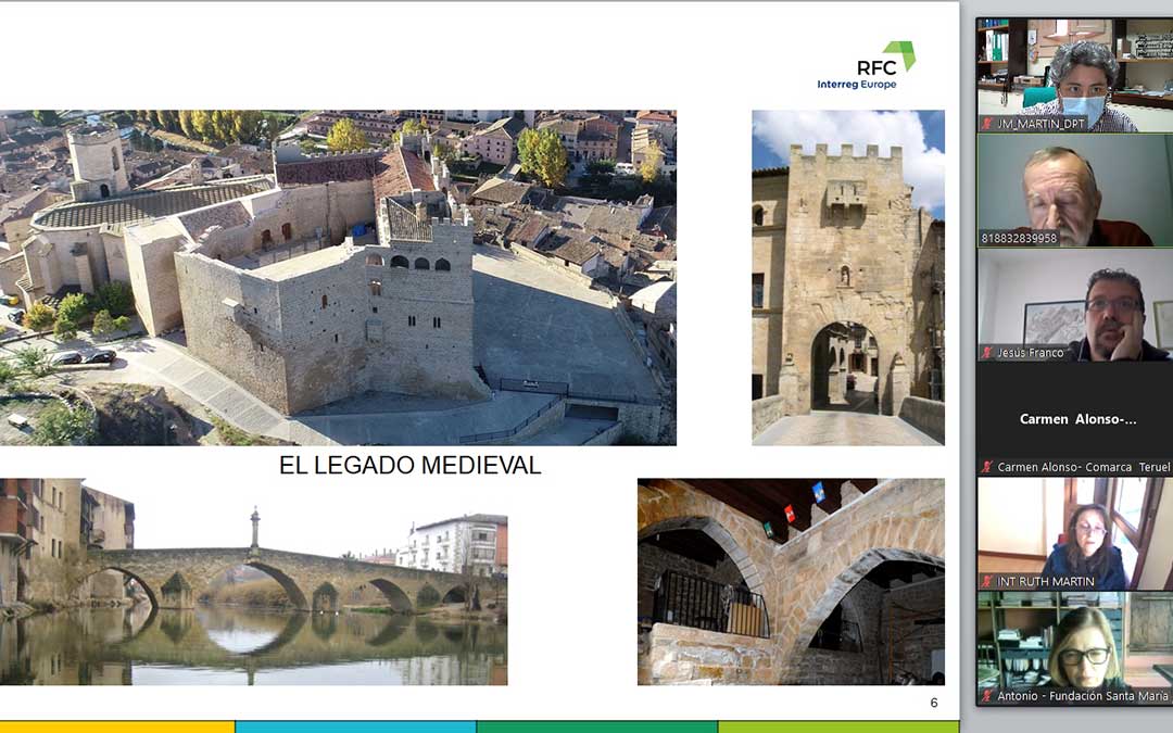 Captura de un momento de la exposición online del proyecto RFC con actores turolenses./DPT