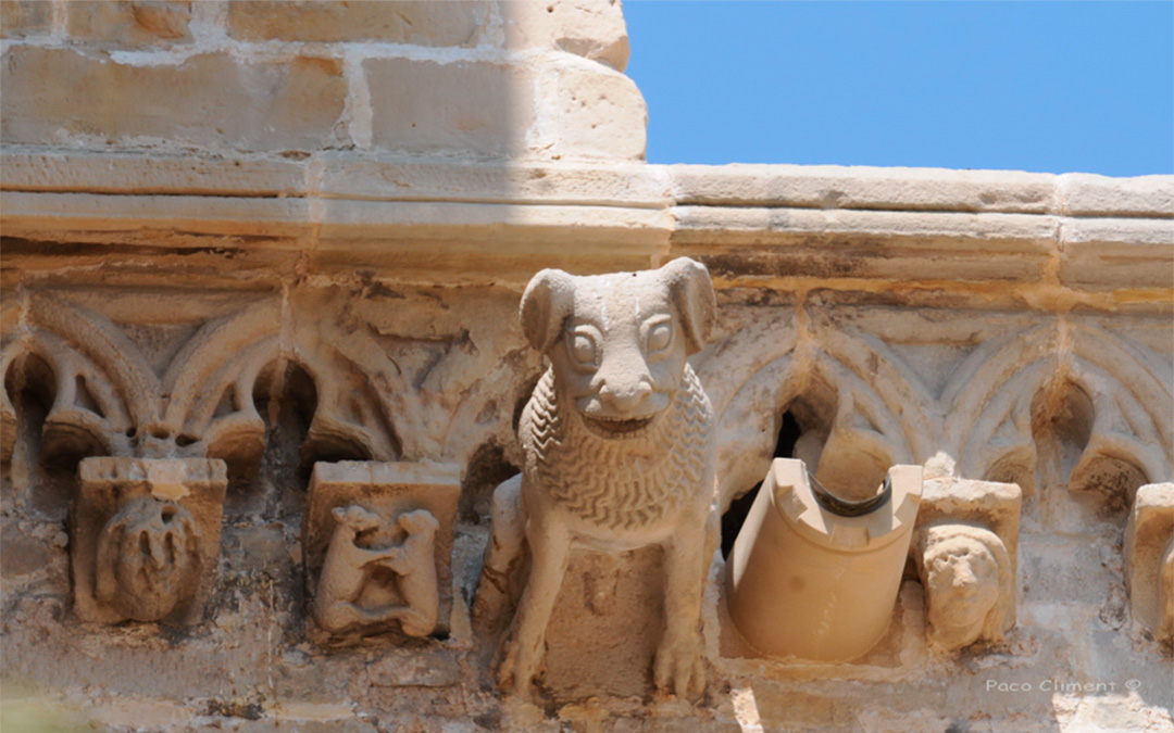 Imagen detalle de una de las gárgolas de la iglesia de Valderrobres./ Fundación Quílez Llisterri