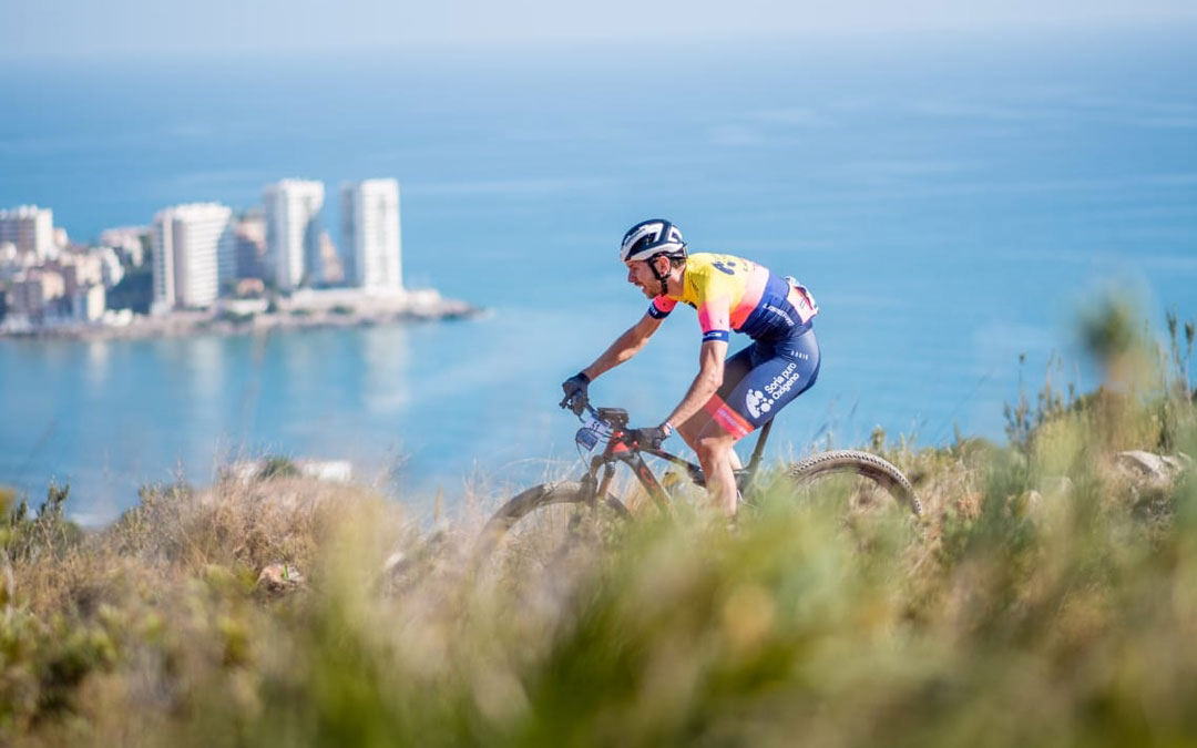 Jorge Lamiel en plena prueba con el fondo del Mar Mediterráneo. Foto. J.L.
