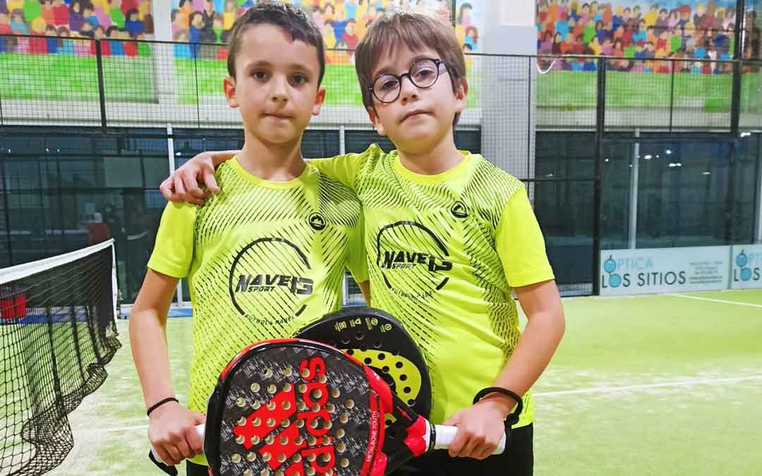 Los dos jugadores alcañizanos del Nave 13 Sport. Foto. Nave 13 Sport