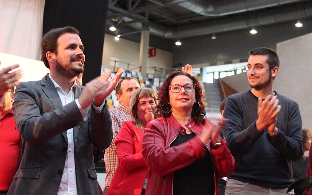 Daniel Palomo con Alberto Garzón y Anabel Gimeno / IU