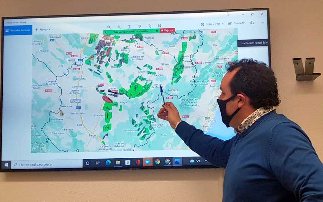 Rueda de prensa que Teruel Existe ha llevado a cabo en la capital el viernes./ Teruel Existe