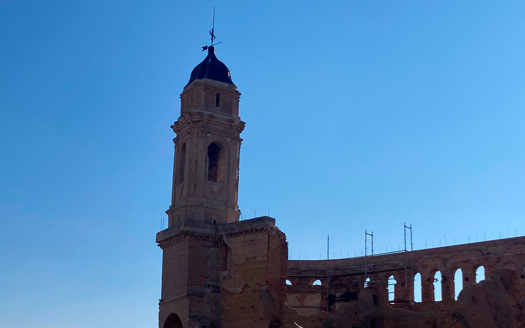 La cúpula del convento de Santo Domingo ya luce rehabilitada / Ayto Caspe