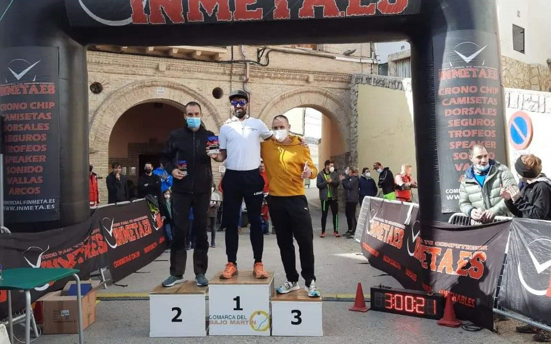 Uno de los podios de la Carrera del Buitre 2022 en Urrea. / N.N