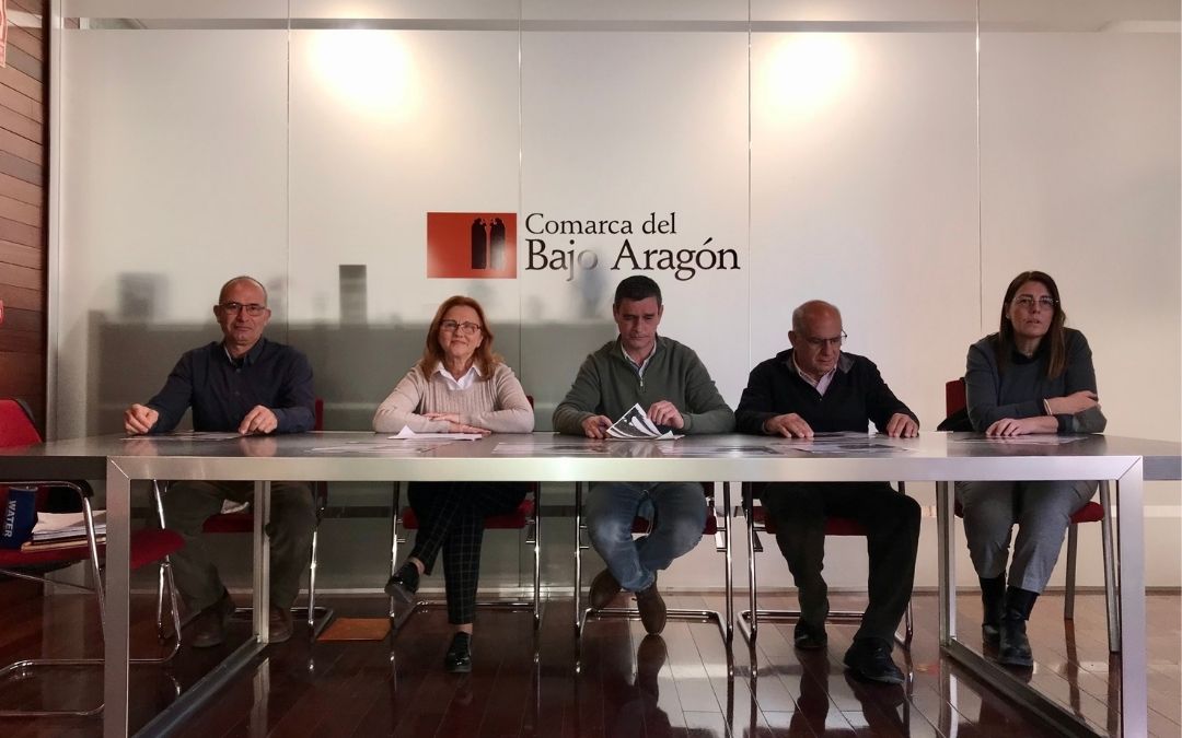 Imagen del acto de presentación del proyecto en la sede de la Comarca del Bajo Aragón en Alcañiz./ C. O.