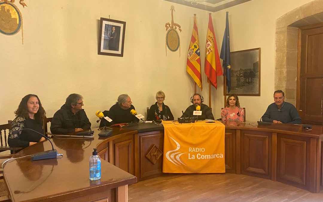 Invitados del programa de Radio La Comarca en Calaceite. L.C.