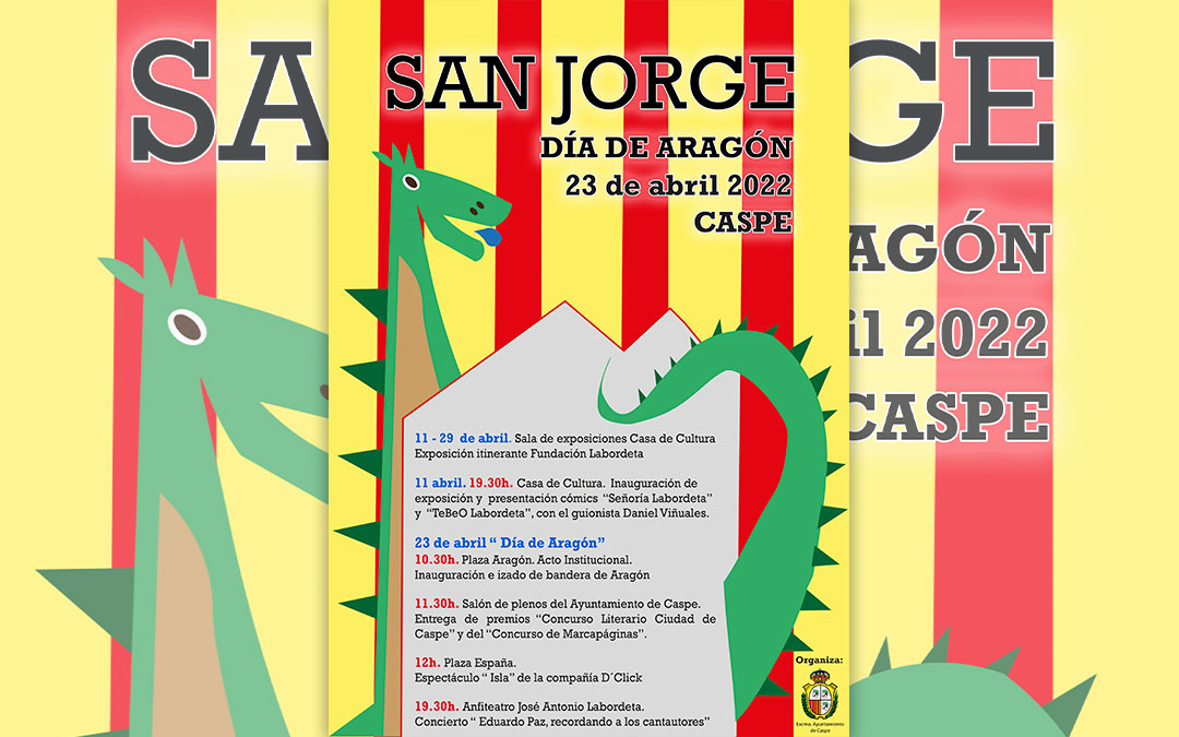 Cartel de las actividades de San Jorge en Caspe./ L.C.