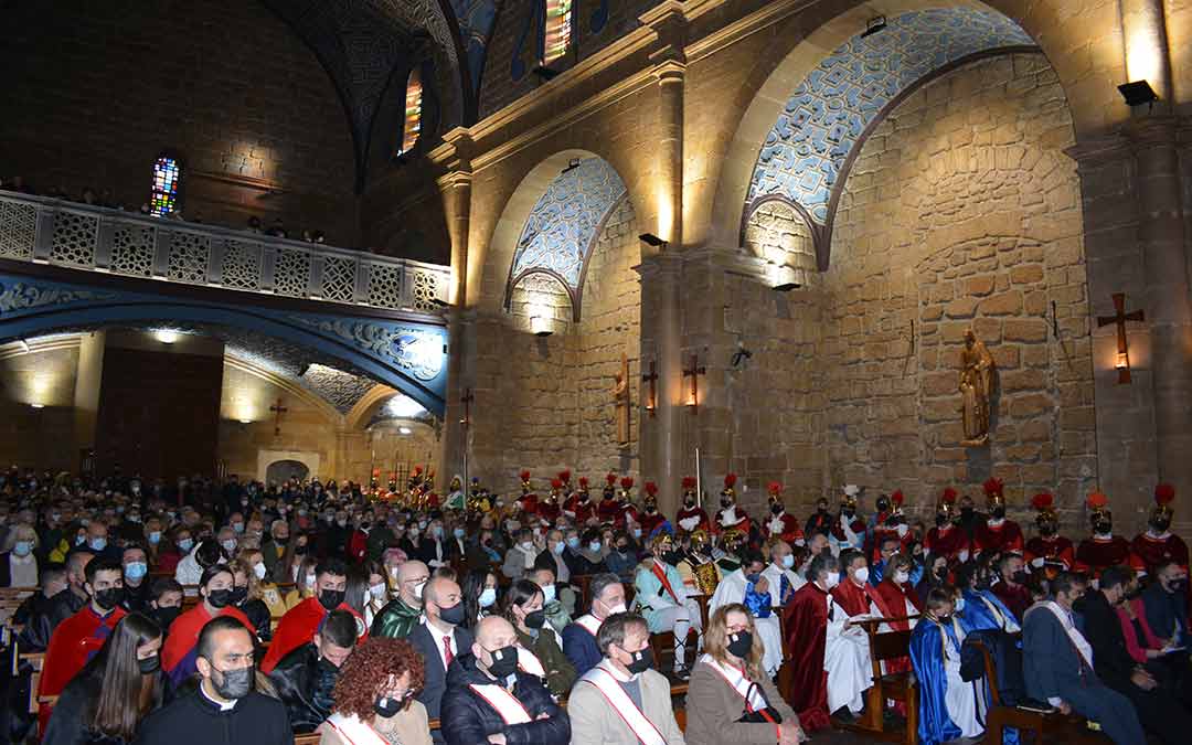 La Iglesia de llena en el pregón de la Semana Santa andorrana./I.M.