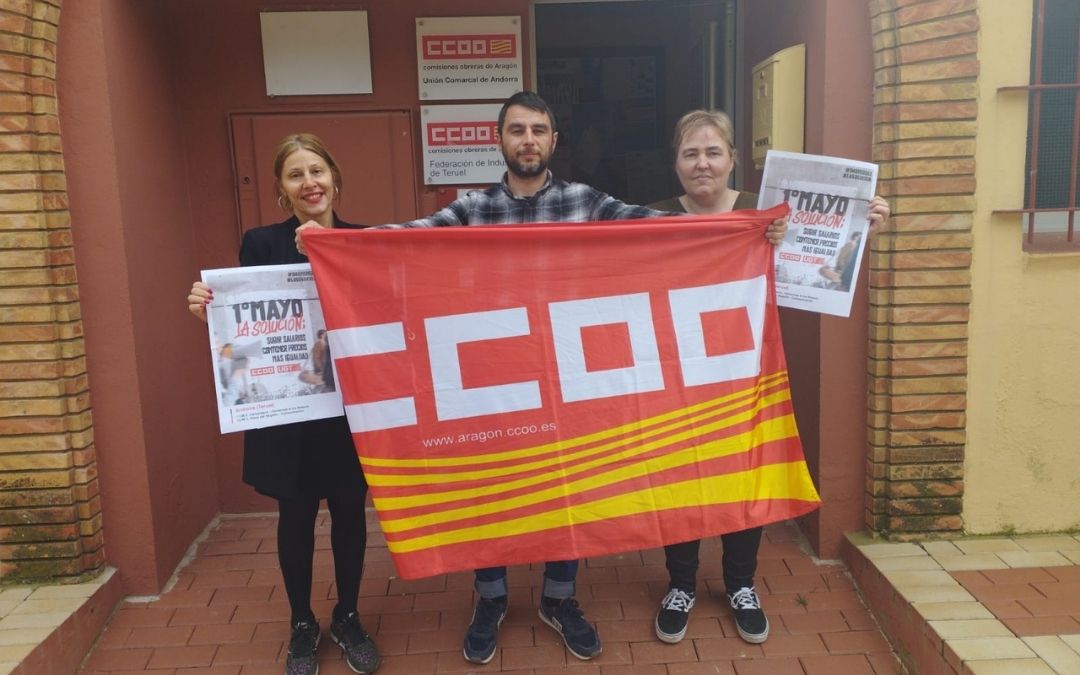 Representantes del sindicato CCOO Bajo Aragón Histórico, Andorra y Cuencas Mineras.