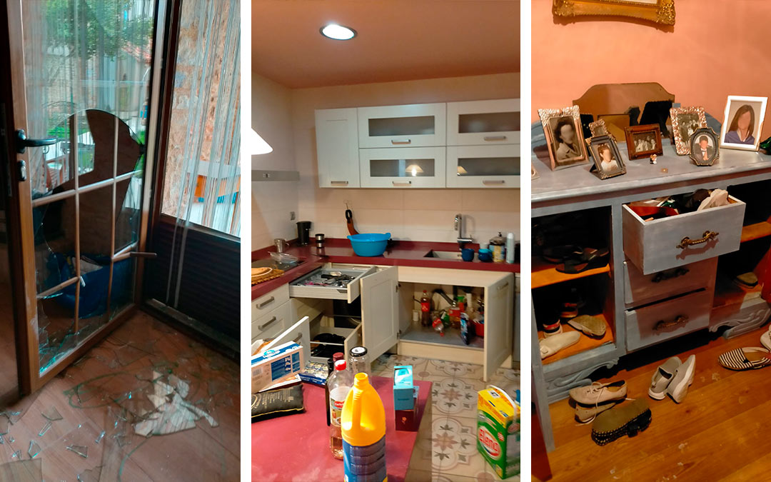 Destrozos sufridos en las casas que han sido robadas./ L.C.