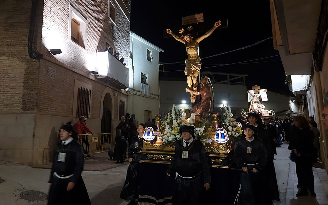 Procesión del Santo Entierro este Viernes Santo en Híjar./ Belén Gómez