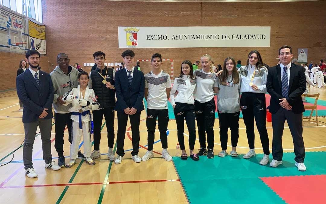 El electo de taekwondistas del Cabral que estuvieron en Calatayud. Foto. Cabral Team