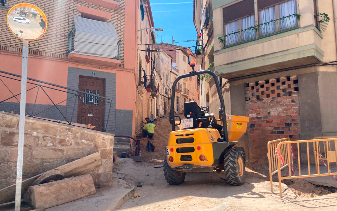 Trabajos en la zona de la Subida San Miguel de Caspe./ Ayto. de Caspe