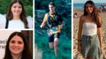 María Monserrate Vidal, Isabel Ejarque Peralta, Javier Basilio Agud Sorlí y Ana Terrado Mateo, las mejores notas bajoaragonesas en la Evau 2022./ L.C.