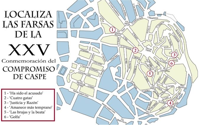 Descubre el mapa de las 6 farsas de la Conmemoración del Compromiso de Caspe 2022