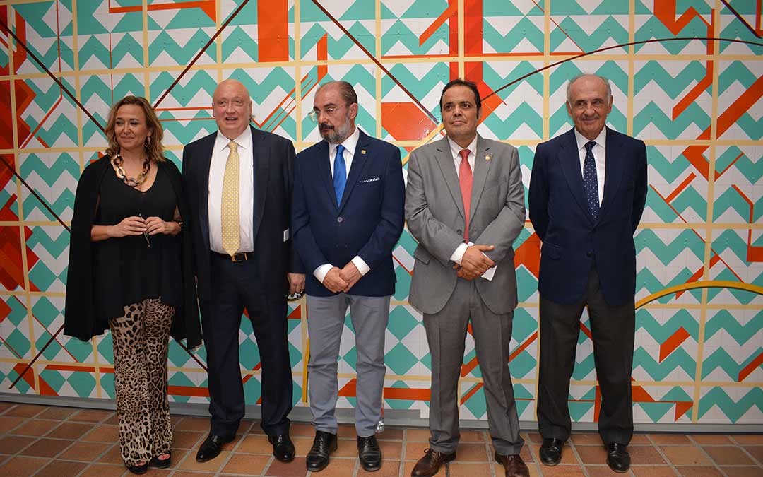 Mayte Pérez, Fernando Samper, Javier Lambán, Antonio Amador y Juan Béjar reunidos en Andorra./DGA