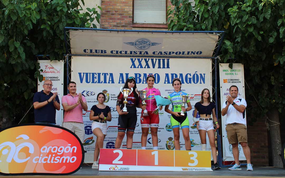 El podio femenino, con Laura Martínez como campeona / E.P