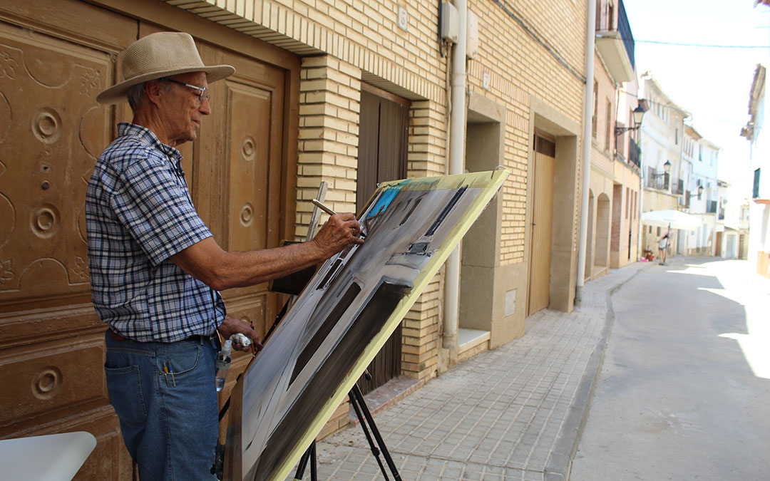 José Mª Moreno, segundo premio, en la calle San Roque. / B. Severino