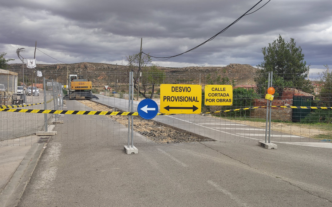 Las obras obligan a cortar algunos accesos de la calle Dos de Mayo./Ayuntamiento Andorra.