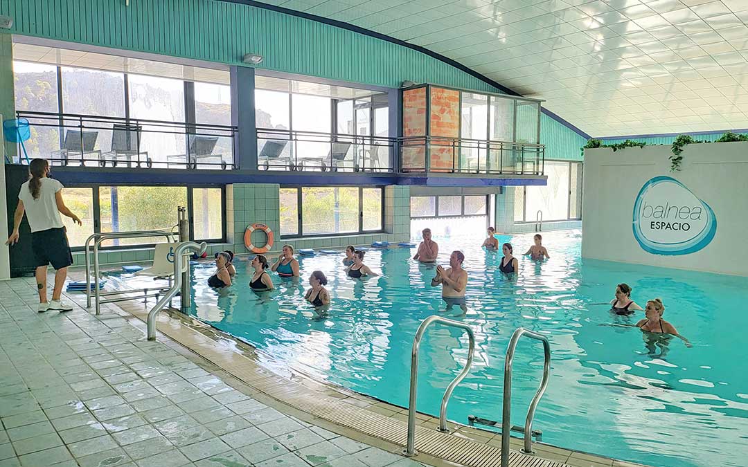 Circuito termal dirigido por el personal del Balneario de Ariño./ Balneario de Ariño