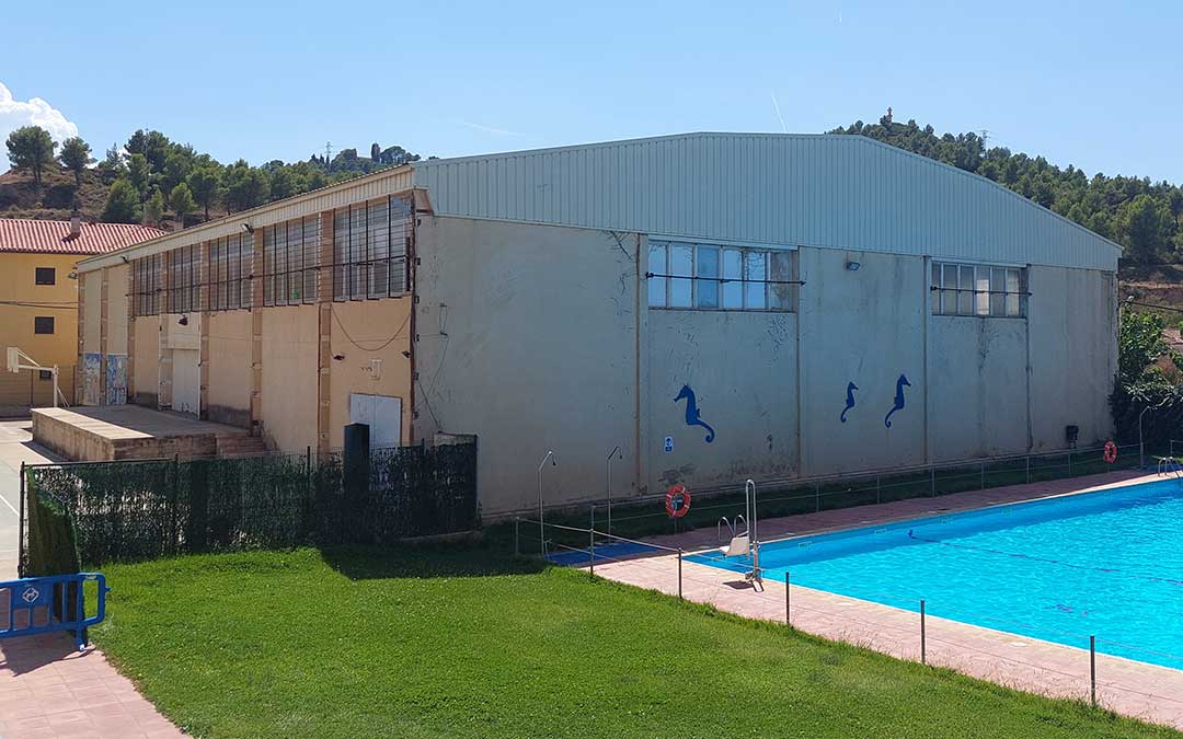 Imagen del pabellón municipal de Calaceite./J.L.