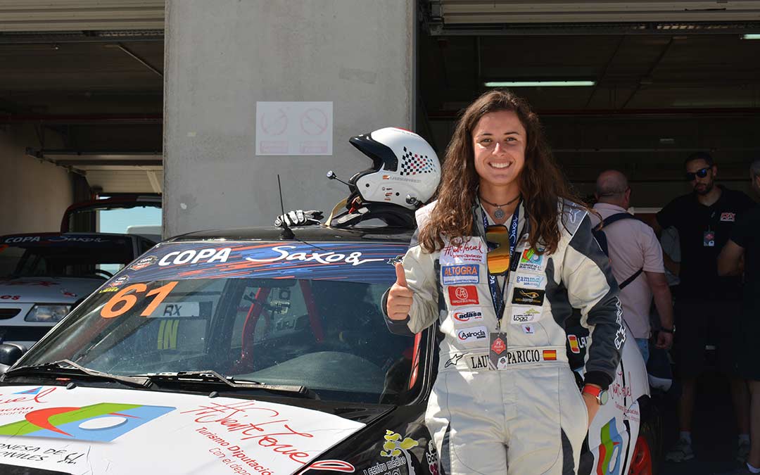 Laura Aparicio este domingo en Motorland Aragón./I.M.