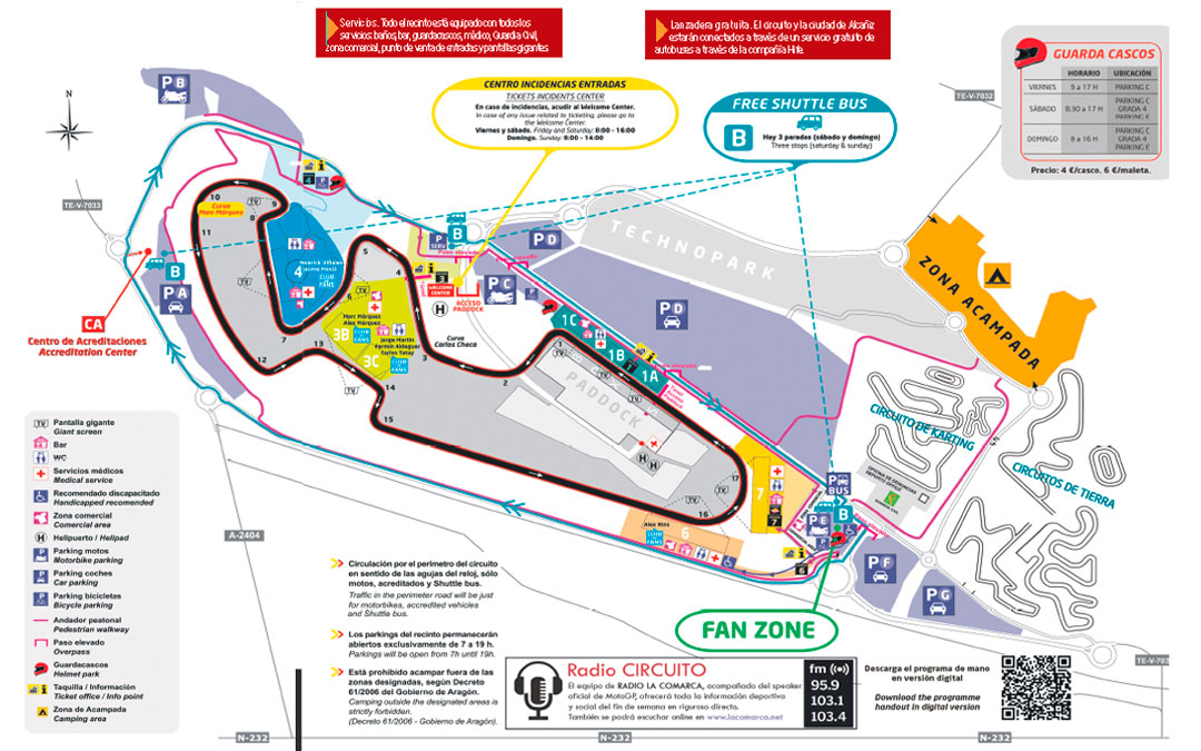 Imagen del plano del circuito de Motorland./ L. C.