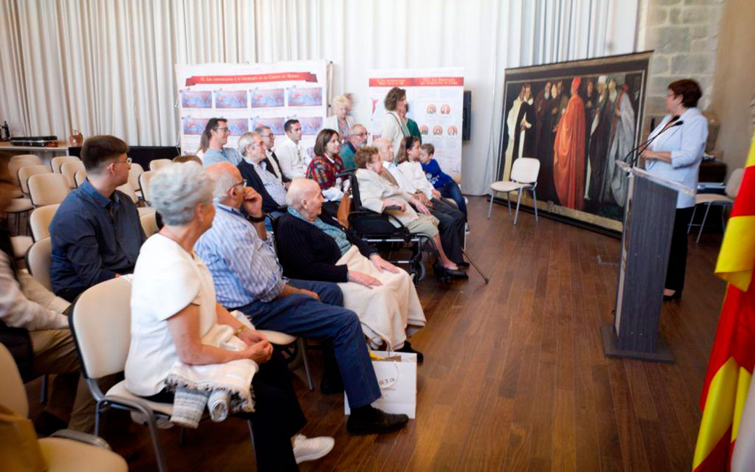 Pilar Mustieles reconoció la "gran contribución" de las personas mayores a nuestro actual desarrollo./ Ayto. de Caspe