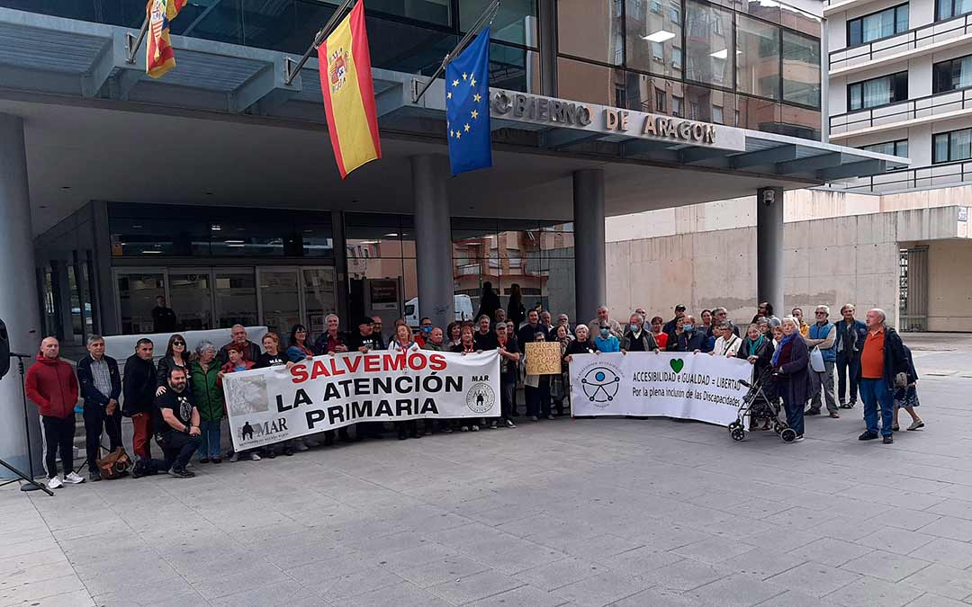 Concentración del MAR en Zaragoza este miércoles./MAR