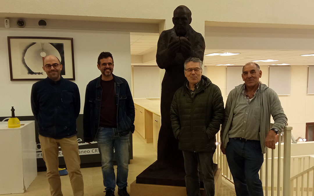 La escultura, finalmente colocada ya en el Museo Pablo Serrano de Crivillén./ Comarca Andorra-Sierra de Arcos