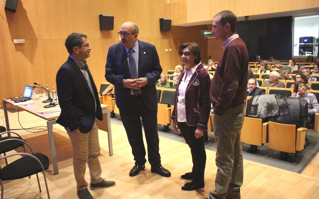 Manuel Rando, presidente de la DPT, en Alcañiz con motivo de la segunda jornada informativa sobre el proyecto de mejora del servicio de tributos locales impulsado por la institución./ C. O.