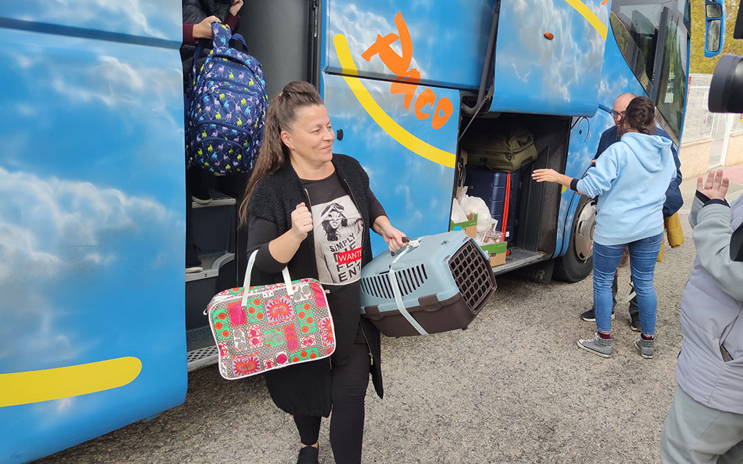 Llegada del tercer autobús de ucranianos a Andorra. / A. Gracia