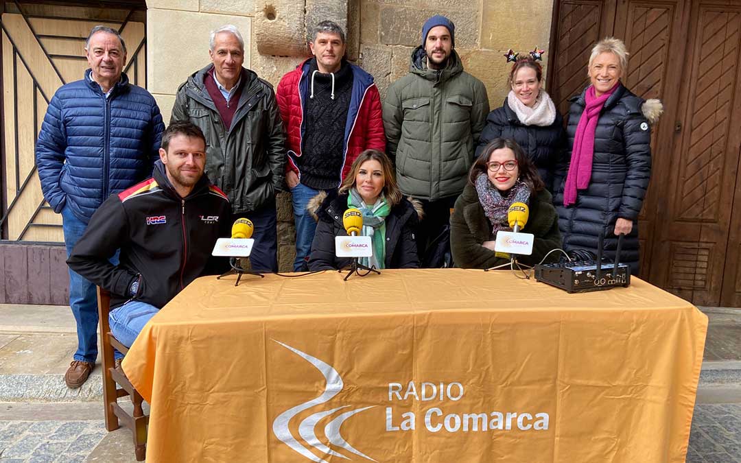 Invitados al programa especial de Radio La Comarca emitido desde Calaceite con motivo de su feria./ L.C.