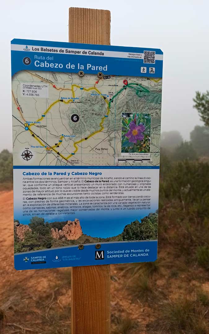 Ejemplo de paneles que ya están en cada ubicación y caminos con toda la información referente al sitio. / Amigos de los Balsetes