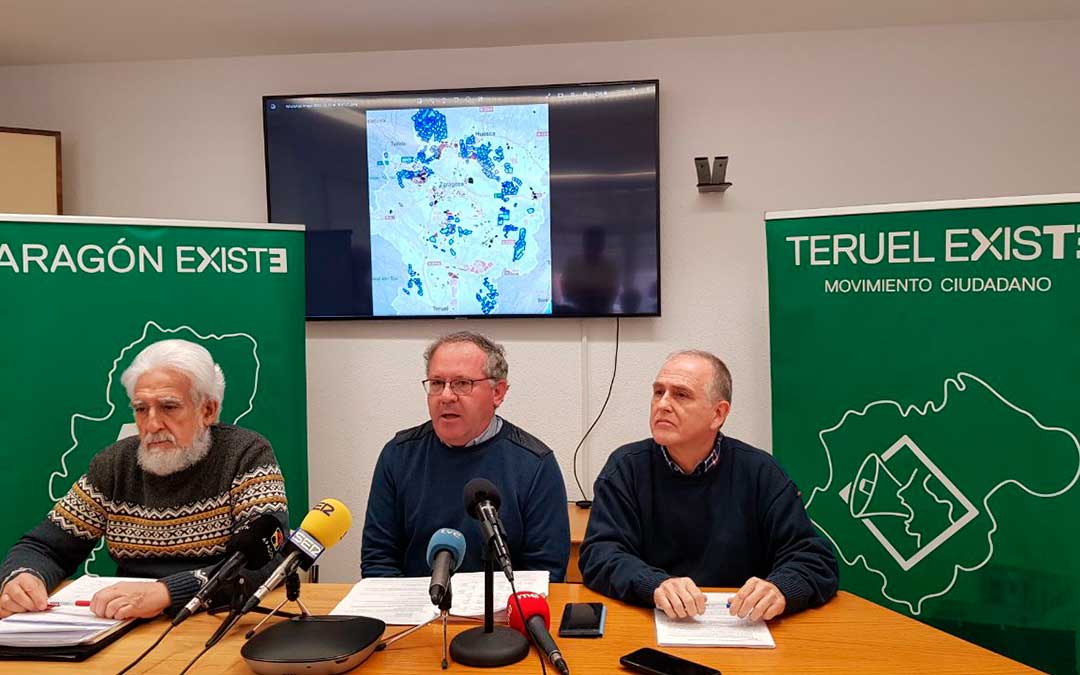 Rueda de prensa este lunes en Teruel./Teruel Existe