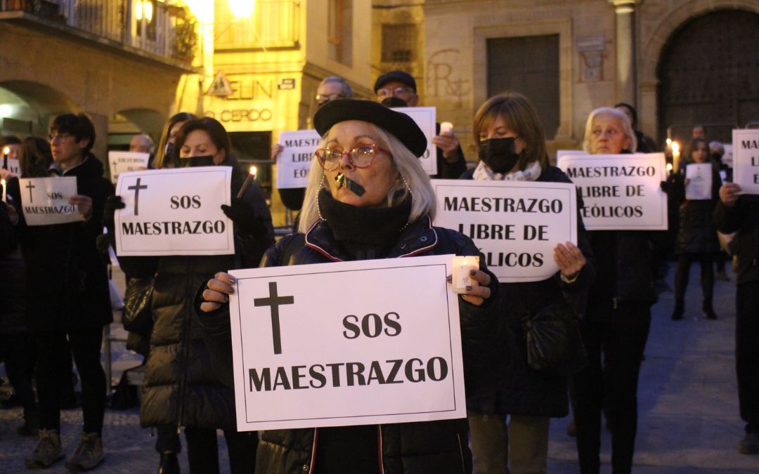 Marisa Roselló, vecina de Alcorisa participante en la concentración de Alcañiz e integrante de la Plataforma de Paisajes de Teruel./ C. Ortiz