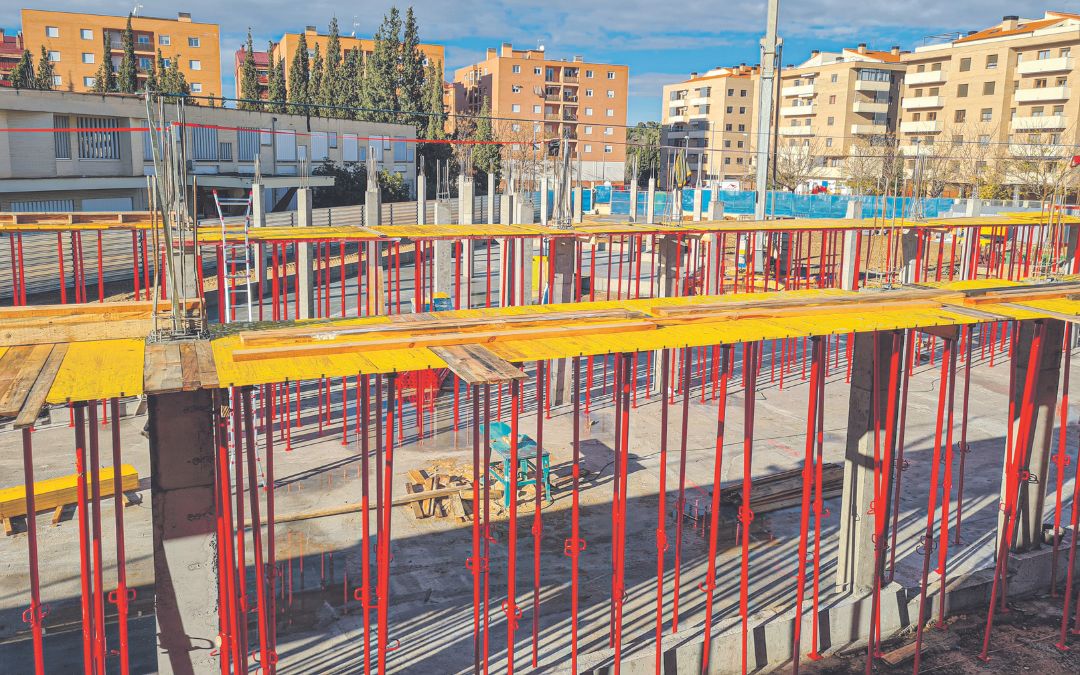 Imagen de los avances de las obras en el CPIFP de Alcañiz./ L. C.