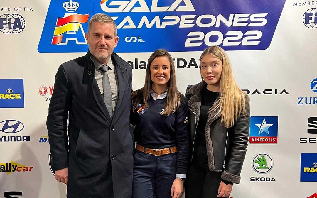 Ignacio Urquizu, alcalde de Alcañiz, acompañó a Laura Aparicio en la gala de índole nacional./ L.A.