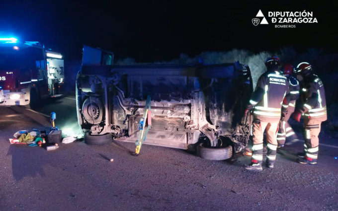 Dos personas resultan heridas en un accidente entre Albalate y Lécera