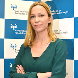 Sara Castillero, presidenta del Colegio de Periodistas de Aragón./ L.C.