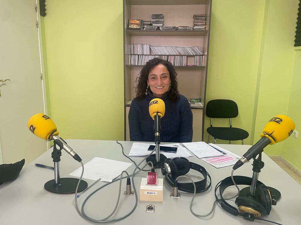 Elena Bondía en Radio Caspe./S.F.