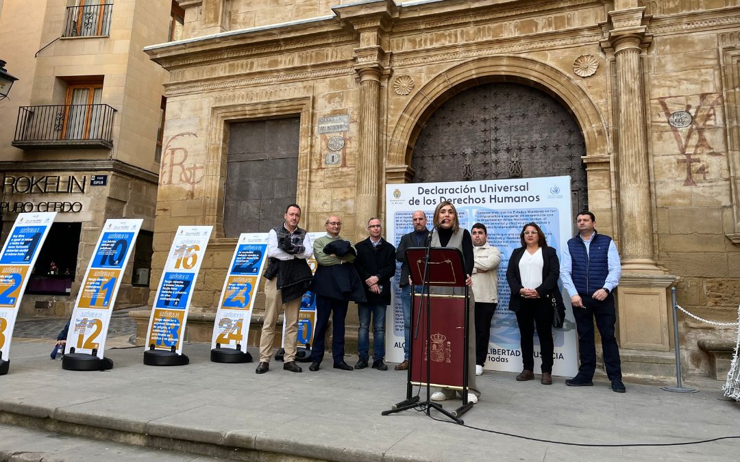 Conmemoración del día de los Derechos Humanos en Alcañiz./ C.O.