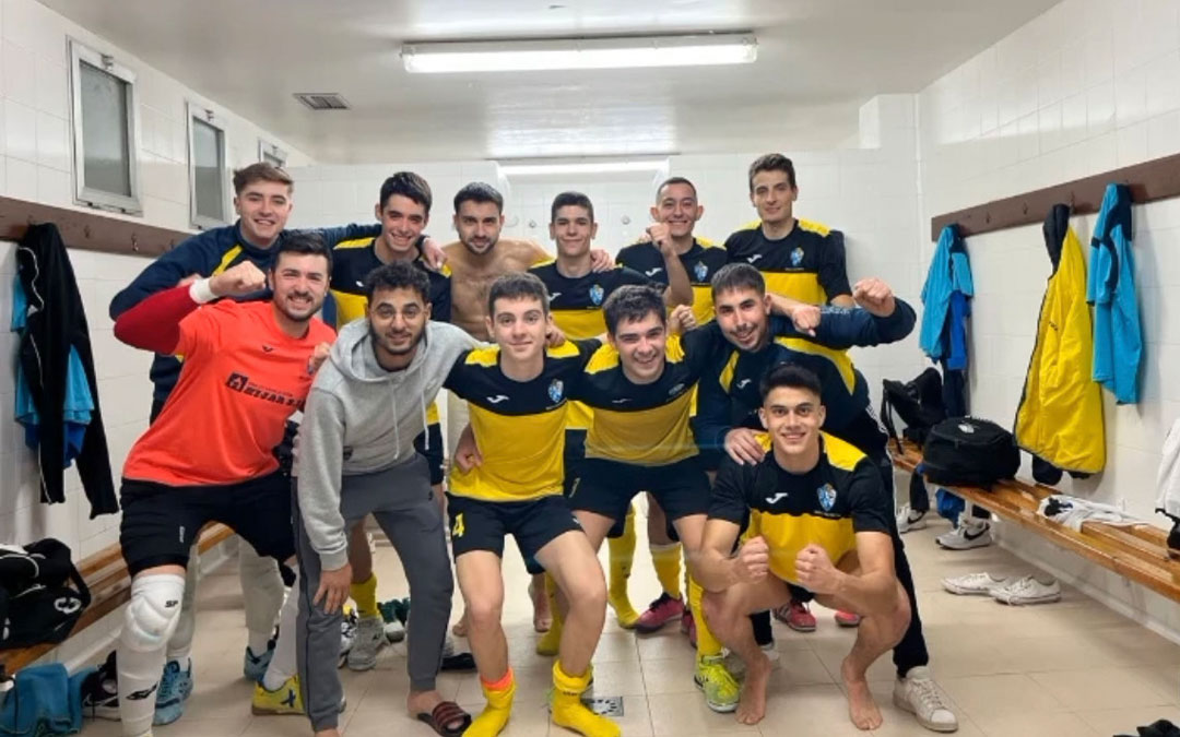 El Boca Híjar celebra la victoria ante el F.S. Caspe / Boca Híjar