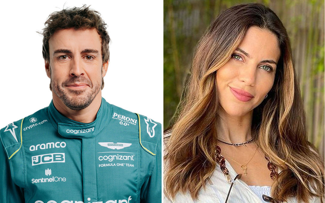 El piloto Fernando Alonso y la periodista Melissa Jiménez / La COMARCA
