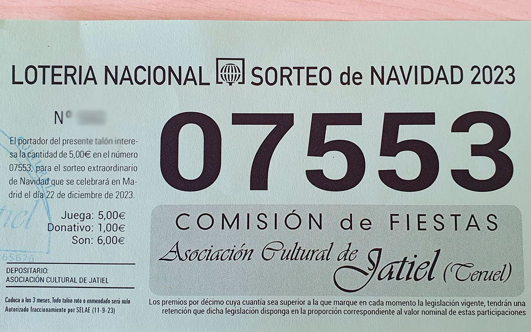 Talonario similar al extraviado con papeletas del 07553 numeradas del 51 al 100. / L.C.