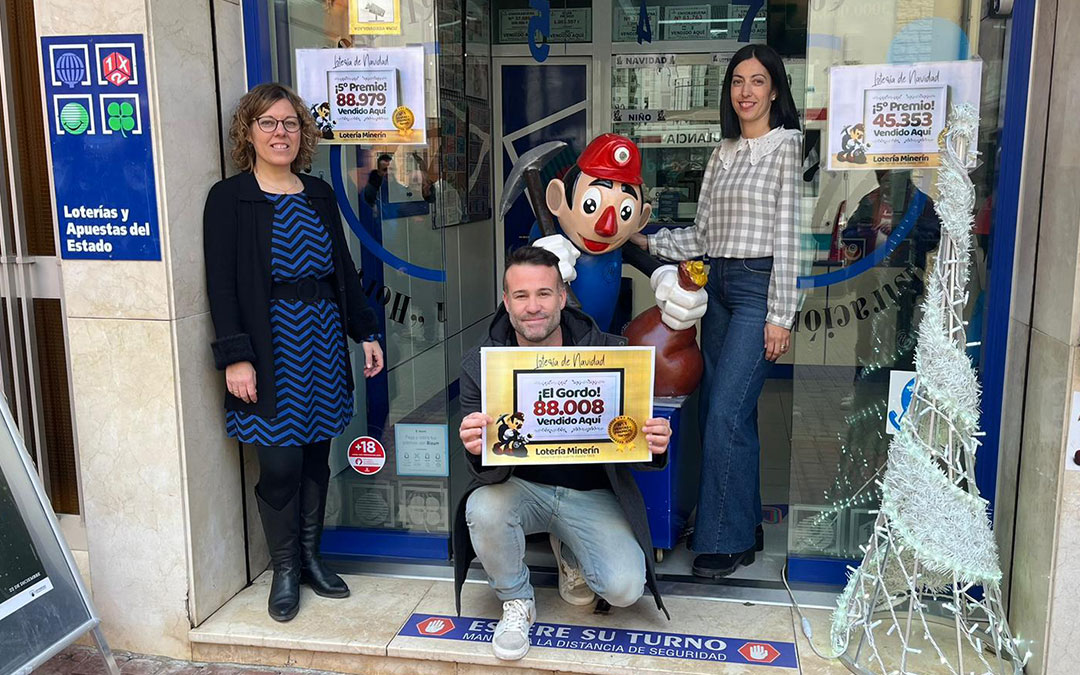 'Lotería Minerín' en Andorra ha repartido el Gordo de la Lotería de Navidad, el 88008./ Laura Castel
